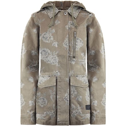Vans Off The Wall Womens Coffey Hooded Jacket Floral Khaki X3V1LE A51B