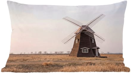 Sierkussens - Kussentjes Woonkamer - 60x40 cm - Windmolens - Landschap - Veld