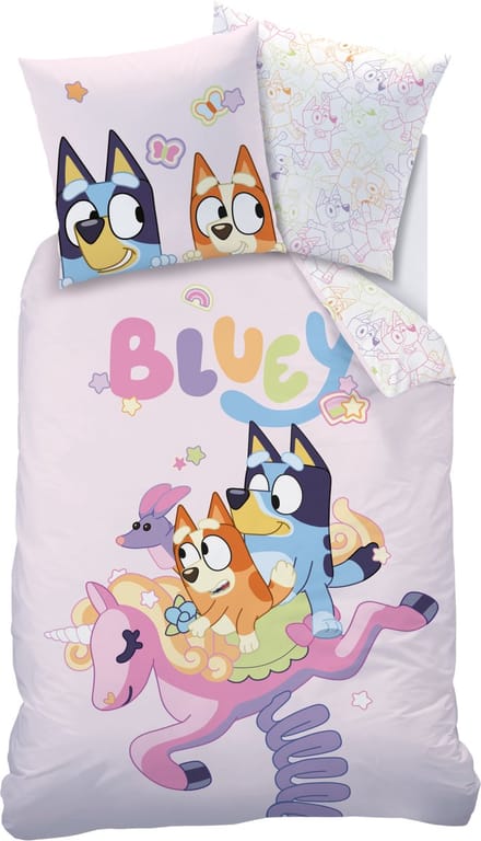 Bluey Dekbedovertrek Colorful - 140 x 200 + 63 x 63 cm - Katoen