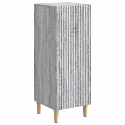 vidaXL - Dressoir - Grijs - sonoma - 33 - x - 34,5 - x - 90 - cm - Bewerkt - hout