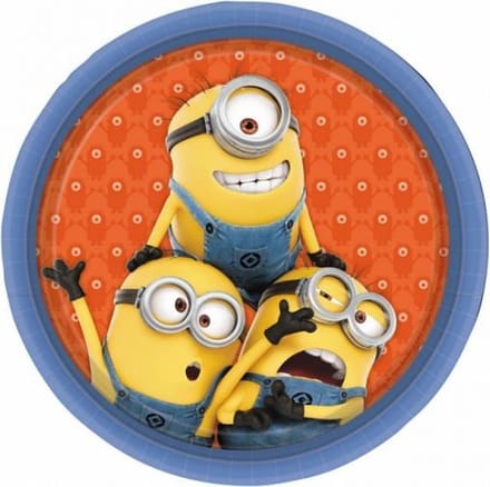 Minions feest bordjes - 16x - Dia 23 cm - Karton - Kinderverjaardag tafel servies