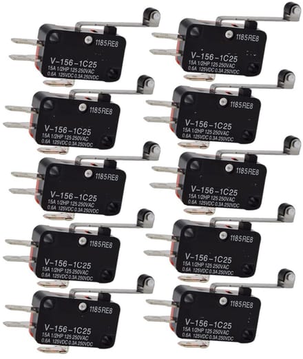 Solidchoice - 10 Stuks Micro Limiet Schakelaars met Lange Scharnier