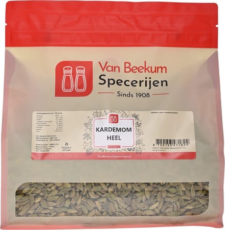 Van Beekum Specerijen - Kardemom Heel - 1 KG (hersluitbare stazak)