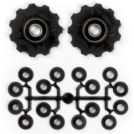 Doos van 10 derailleurrollers met ringlagers + afstandhouders Elvedes 2 x 11 dents