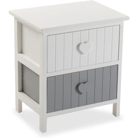 Armoire Étagère de salle de bain Karachi - 41 x 27 x 37 cm - Madera - Blanc et gris - VERSA blanc