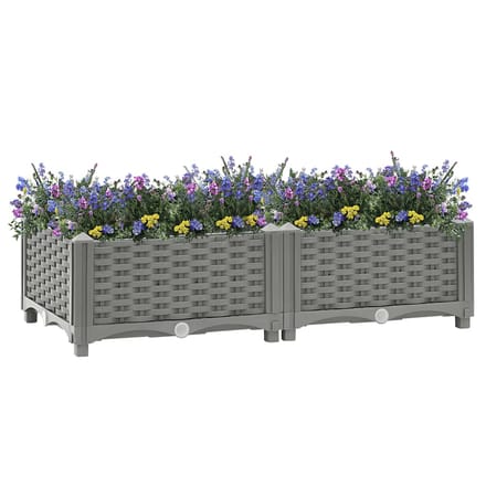 vidaXL - Plantenbak - verhoogd - 80x40x23 - cm - polypropeen
