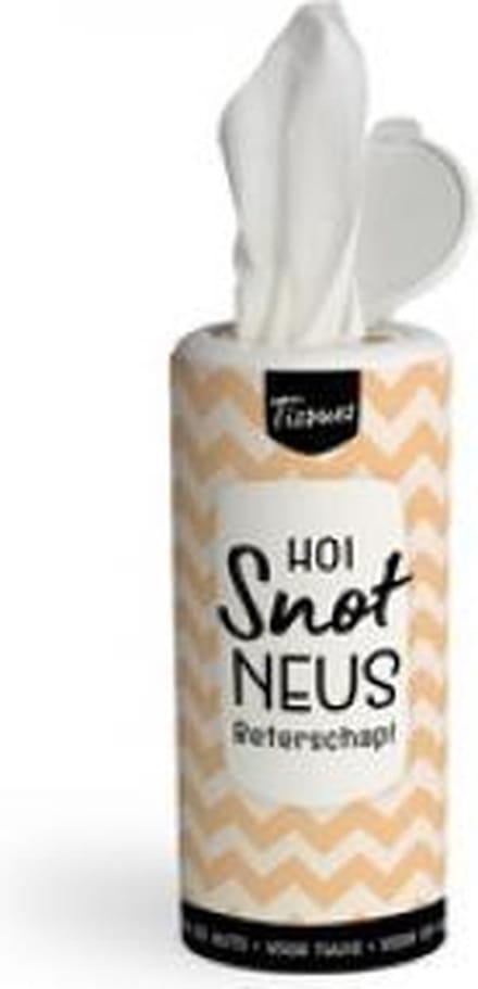 Tissue Dispenser - Hoi snotneus Beterschap! - In cadeauverpakking met gekleurd lint