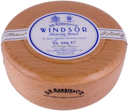 Houten Scheermes Kom met Scheerzeep 100g - Windsor