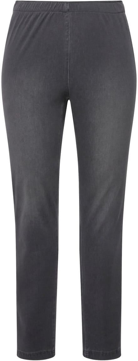 Ulla Popken - Dames - Jegging Sienna stretch jersey - Lichtgrijs melange - Maat 54