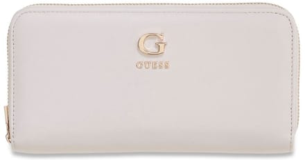 GUESS portemonnee Coleen SLG Zip Around Wallet Cream White crème