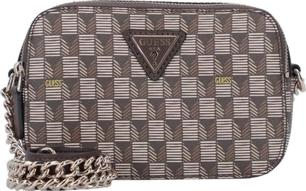 GUESS Schoudertas G Wave Camera Crossbody Brown Logo Bruine