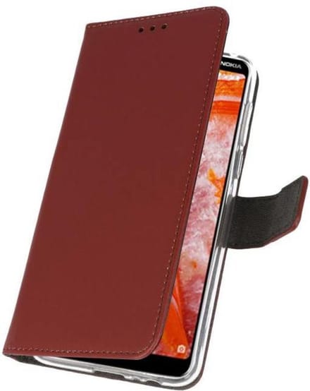 Bestcases Pasjeshouder Telefoonhoesje Nokia 3.1 Plus - Bruin