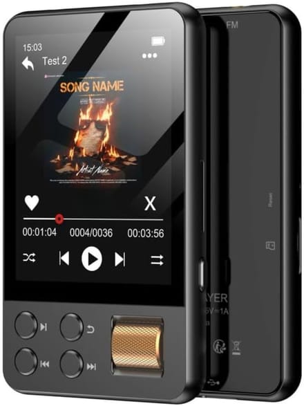 SNJY® MP3 Speler Bluetooth - MP4 Speler - Muziek Speler - 64GB - Touchscreen - Zwart