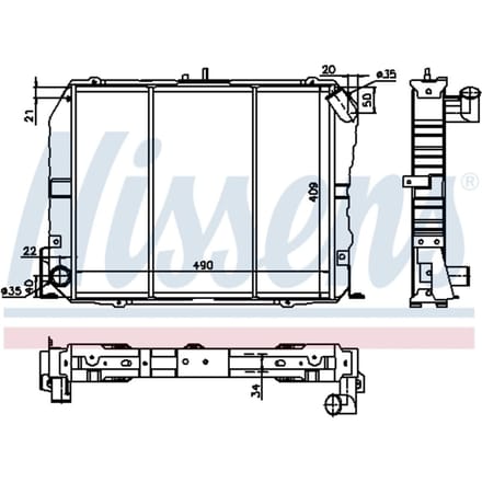 Radiator, motorkoeling NISSENS 64737