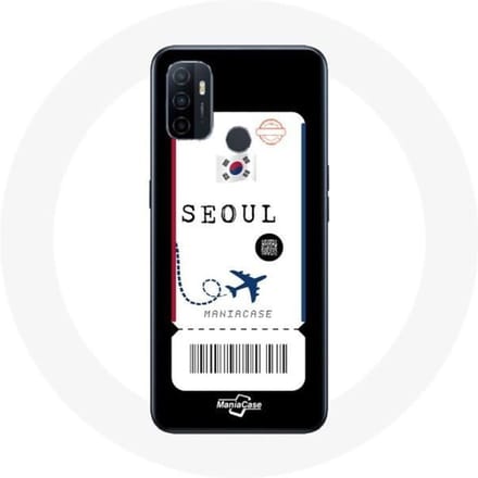 Coque Oppo A53 Billet d'avion Seoul Corée du Sud