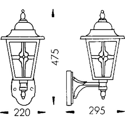 Albert Leuchten Aantrekkelijke buitenwandlamp 763 B