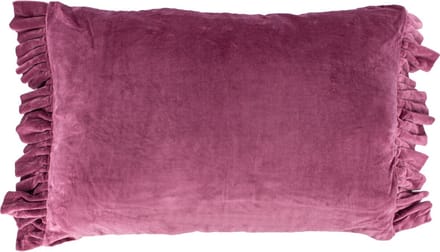 HomeBound by KY | Kussen fringe velours paars | sierkussen paars