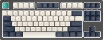 Dark Project - KD87B LTD Aluminum Black and Cloud Grey - Mechanisch Bedraad Toetsenbord - Gateron Cap Teal RGB (ENG)