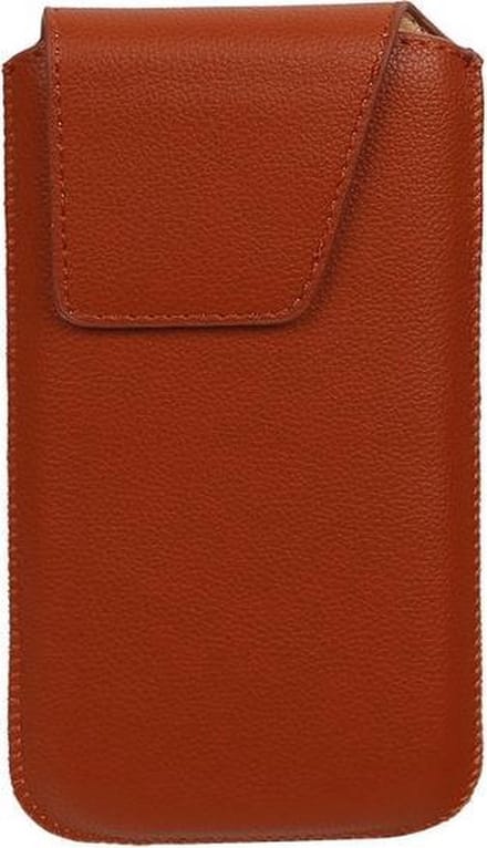 Samsung Galaxy S4 i9500 - Leder look insteekhoes/pouch Model 1 - Bruin M