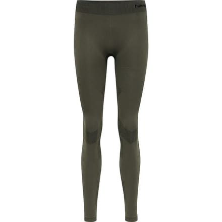 Hummel First SS Training Tight Dames - thermobroek - bruin - Vrouwen