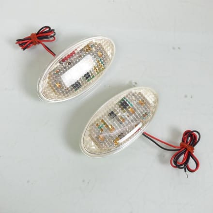 Clignotant œil de chat transparent LED pour auto moto scooter quad feu décoratif