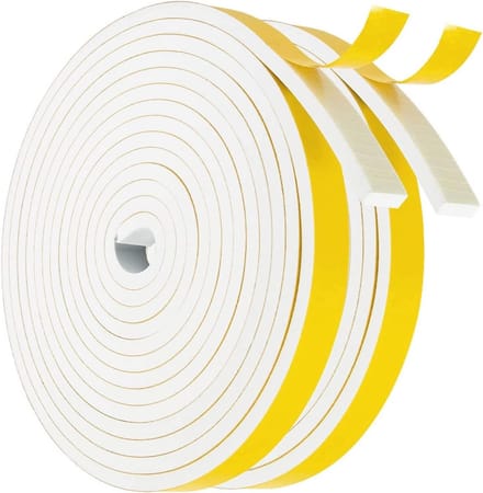 Zelfklevende tochtstopper voor deur en raam | 10 mm x 6 mm, 10 m lang