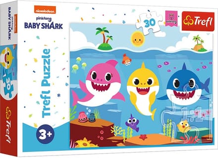 Trefl puzzel - onderwaterwereld haaien Baby Shark 30 stukjes karton.