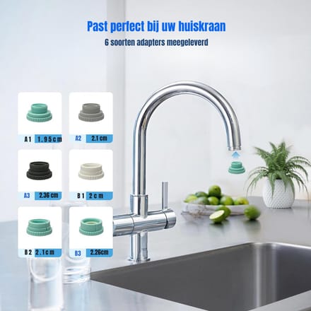 TIM® Waterfilter kraan - Waterfilter - Zilver- 18cm x 8cm x 21cm