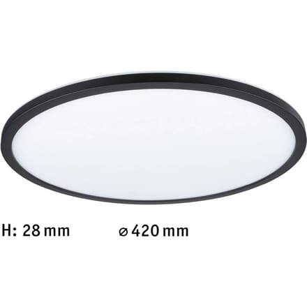 LED-paneel 3-Step-Dim Atria Shine Backlight rond 420 mm 22W 2300lm 3000K Zwart dimbaar