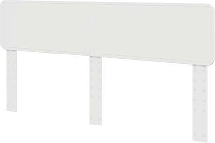 Hoofdbord Bewerkt Hout - Bed Hoofdeinde - Ontspannen in Bed - Modern Minimalistisch Design - 200 cm - Wit