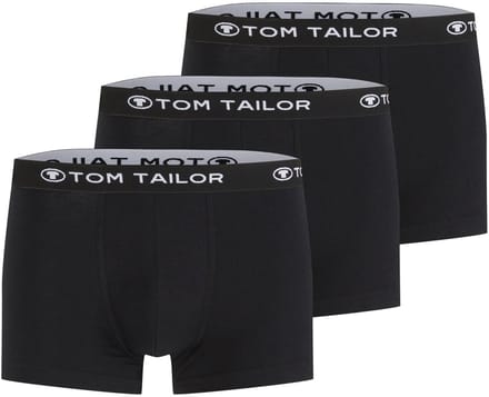 Tom Tailor - Korte boxershorts in een set van 3 - Maat S/4 - black-black-black