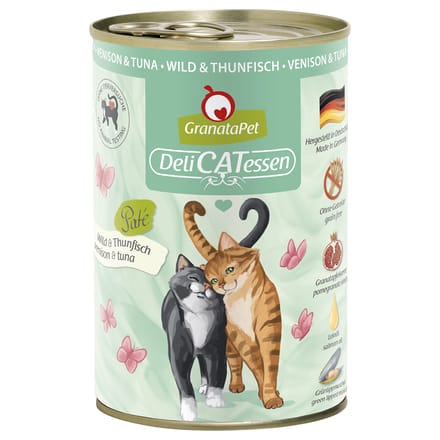 6x400g DeliCatessen Wild & Tonijn Granatapet Kattenvoer