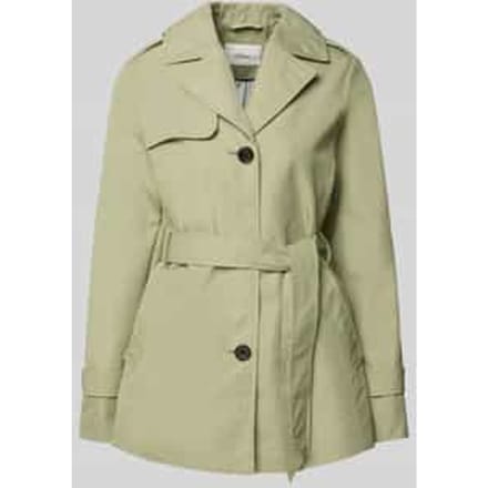 Regular fit Trenchcoat van Katoenmix