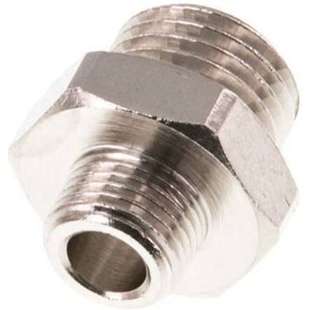 G 1/4'' x G 1/8'' Vernikkeld Messing Borstnippel 16 Bar [5 Stuks]