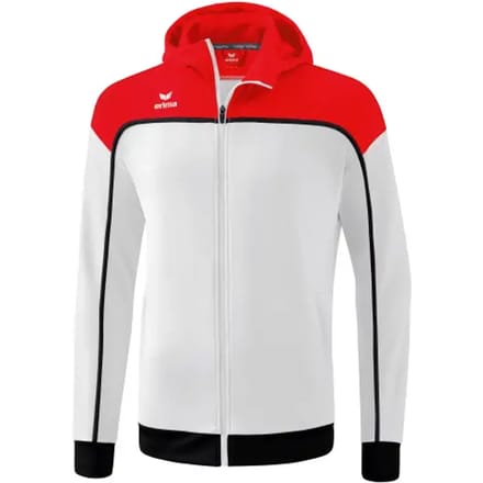 Erima Change Trainingsjack Met Capuchon Kinderen - Zwart / Rood / Wit | Maat: 152