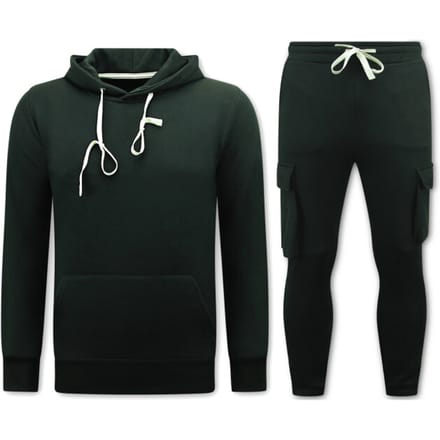 Joggingspak Heren - Oversized Huispak - Dik Geweven - Zwart