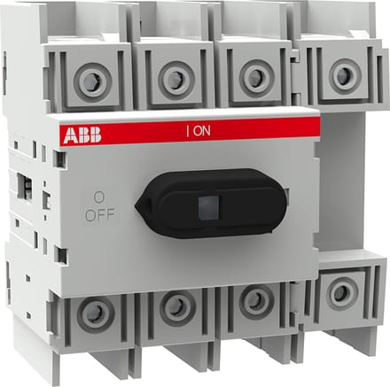 ABB OT125M4 Schakelaar Ontkoppelaar 125A 4-Pool DIN Rail - 1SCA022429R9220