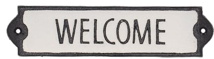 Bordje welcome van gietijzer