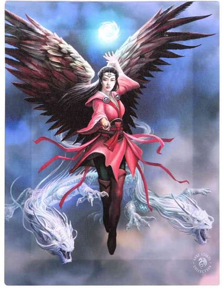 Something Different - 19x25cm Air Element Sorceress Canvas afbeelding - Multicolours
