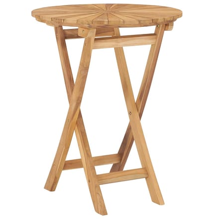 vidaXL - Tuintafel - inklapbaar - Ø60 - cm - massief - teakhout