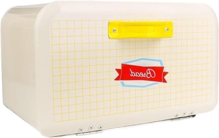 Broodtrommel - Broodbak IJzer - Brood Bewaren - Grote Vintage Bak - 30.5*21.5cm - Wit