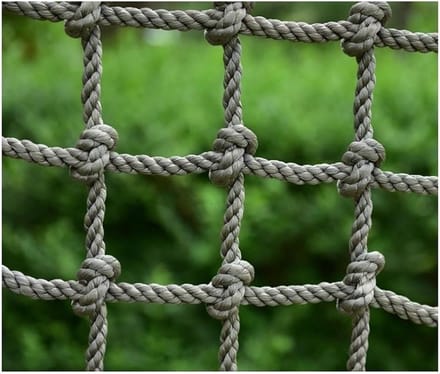 Veiligheidsnet Nylon - Klimnet Vrachtnet - Kinderen Spelen - Sterk Weefsel - 8cm Maaswijdte - Zwart