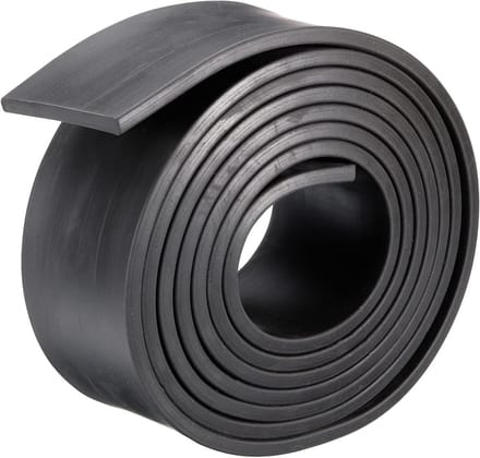 Rubberen Strips - Neopreen Mat - Trillingen Reduceren - Massief Rubber - 1m x 55mm x 5mm - Zwart
