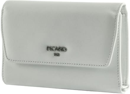 PICARD Leren portemonnee Bingo Flap Wallet White Lily wit