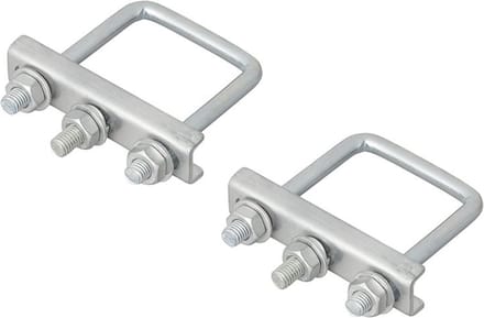 ProPlus U-beugel voor neuswielklem - vierkant 60 mm - set van 2 - thermisch verzinkt - zilver