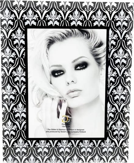 AL - Fotolijst - Barok - Zwart / Wit - 20 x 25 cm