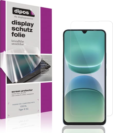 dipos – 4x Beschermfolie geschikt voor OSCAL Tiger 8 5G | Krasbestendige & heldere Screenprotector Ultra-Thin