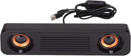 Computerluidsprekers - Mini soundbar - Muziek luisteren - 360 graden stereo - Compact formaat - Zwart