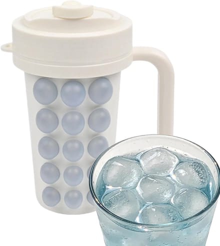 IJsblokjesbeker - Drankbeker - Drankjes Koelen - Met Rietje - 600 ml - Crèmetinten