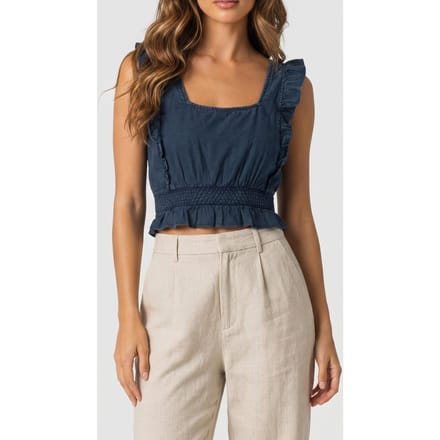 BA&SH Top Yoki Bleu Nuit Maat: M | Blouses Outlet | Dames | Blauw